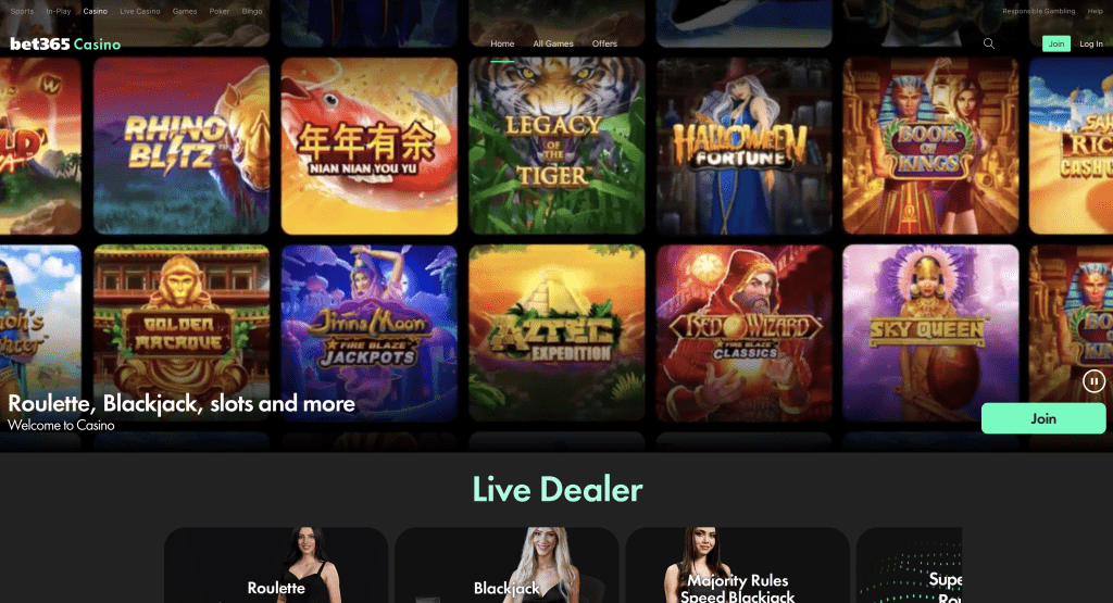 Bet365 - the best crypto casino India