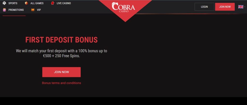 Cobra Crypto Casino Promotion
