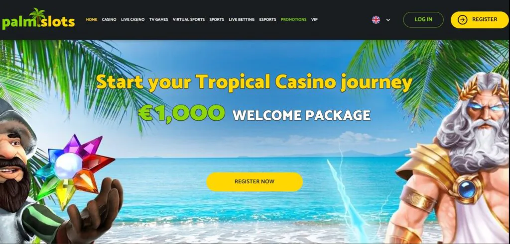 Palmslots Crypto Casino Website