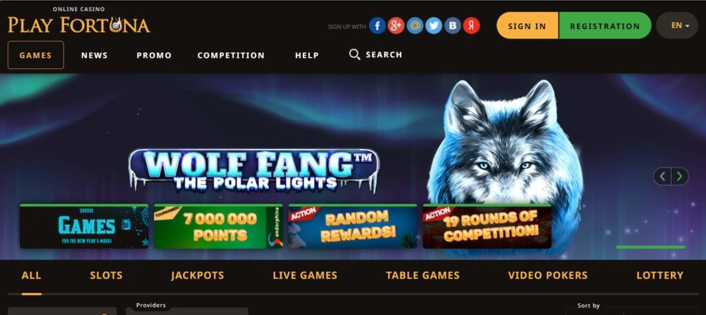 Play Fortuna Crypto Casino Website