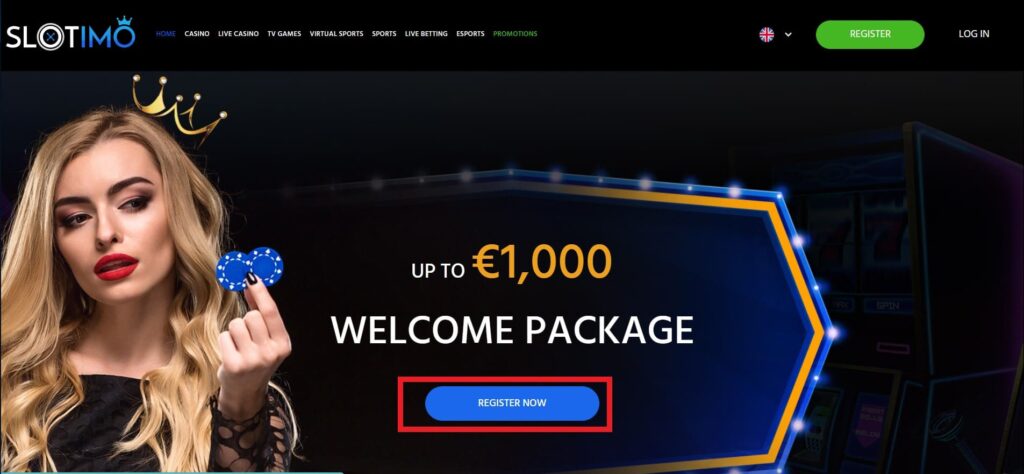 Slotimo Crypto Casino Website