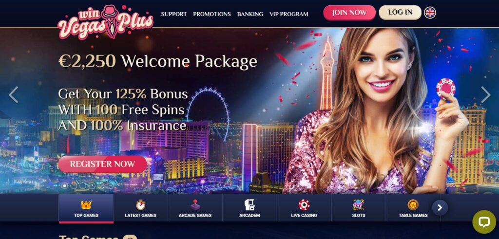 Vegas Plus Crypto Casino Website