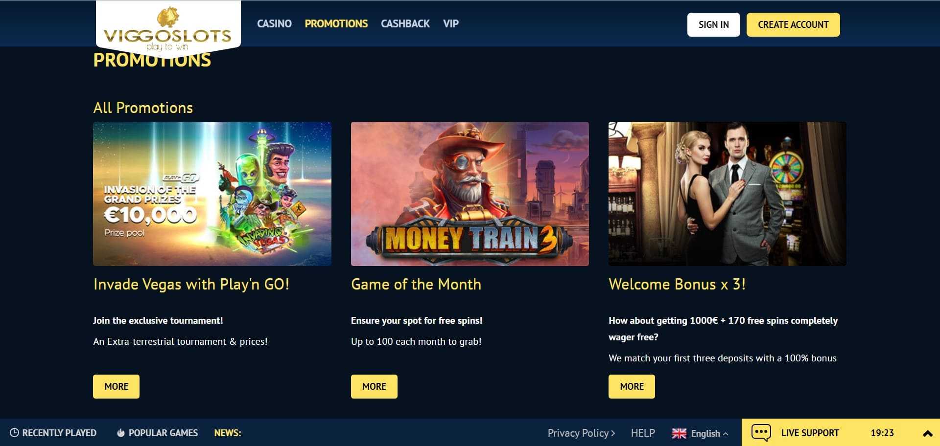 Viggoslots Casino Review - No Deposit Bonus + Bonus Codes