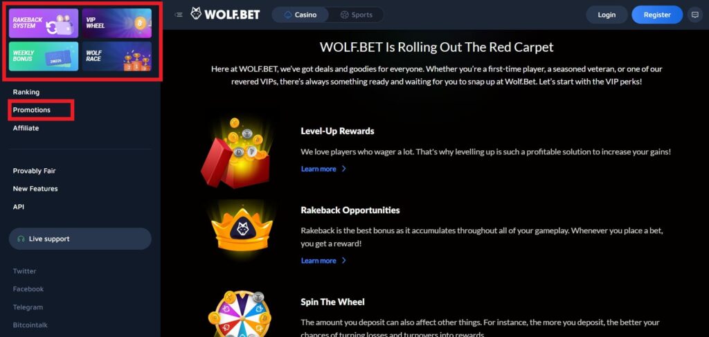 Wolf Bet Crypto Casino Promotion