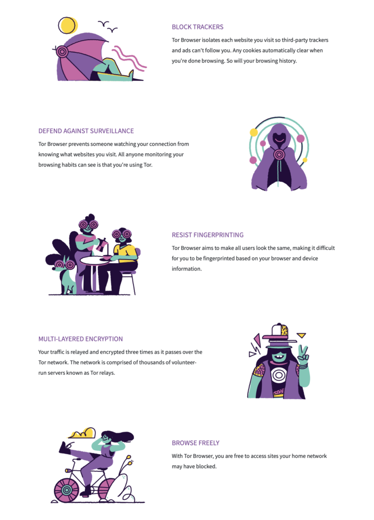 features of tor browser