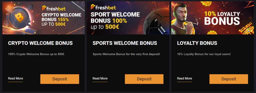 freshbet casino bonuses