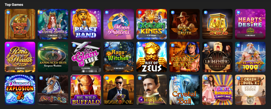 Betspins casino games