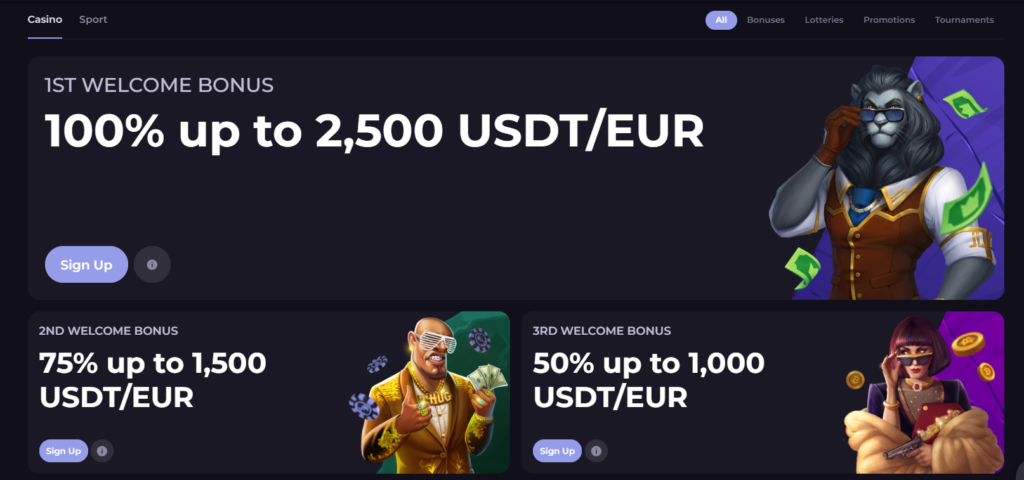 CryptoLeo bonus offers