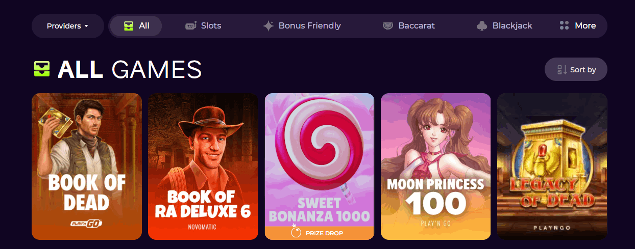 0x.bet casino games