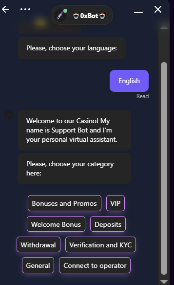 0x.bet customer support