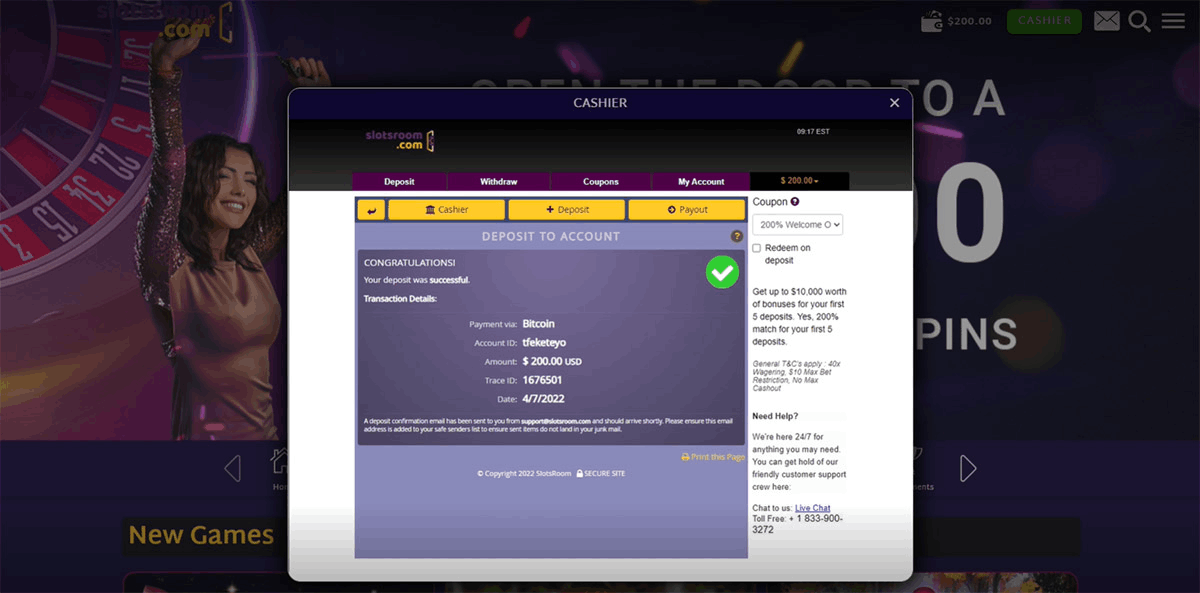 Crypto casino deposit