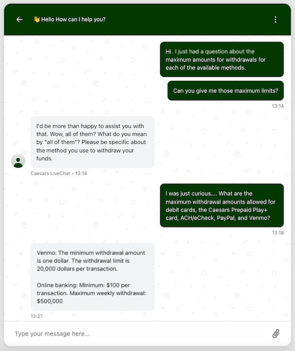 Crypto Casino customer support
