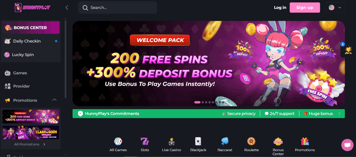 HunnyPlay crypto casino